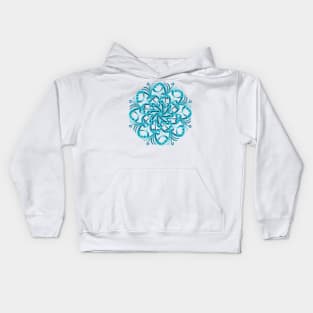 Simple flower mandela Kids Hoodie